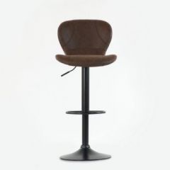 Барный стул Barneo N-86 Time / Black / VPU Brown Vintage коричневый винтаж PK970-18 в Нефтекамске - neftekamsk.mebel24.online | фото 3