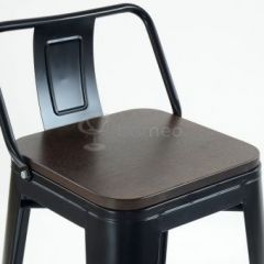 Барный стул N-238 Tolix Wood style Черный в Нефтекамске - neftekamsk.mebel24.online | фото 3