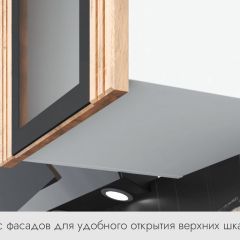 БЬЯНКА Кухонный гарнитур 1,6 белый/лиственница охотская/смоки софт в Нефтекамске - neftekamsk.mebel24.online | фото 4