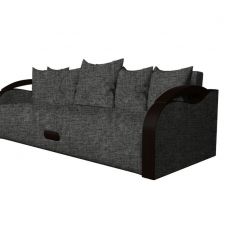 Диван Мария Savana Grey - Кожзам черный в Нефтекамске - neftekamsk.mebel24.online | фото