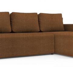 Диван угловой Алиса 3 Shaggy BROWN - TEOS BLACK в Нефтекамске - neftekamsk.mebel24.online | фото