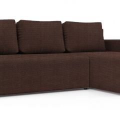 Диван угловой Алиса 3 Shaggy CHOCOLATE - TEOS BLACK в Нефтекамске - neftekamsk.mebel24.online | фото