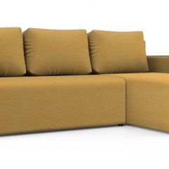 Диван угловой Алиса 3 Shaggy MUSTARD - TEOS BLACK в Нефтекамске - neftekamsk.mebel24.online | фото