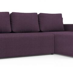 Диван угловой Алиса 3 Shaggy PLUM - TEOS BLACK в Нефтекамске - neftekamsk.mebel24.online | фото