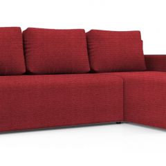 Диван угловой Алиса 3 Shaggy RED - TEOS BLACK в Нефтекамске - neftekamsk.mebel24.online | фото
