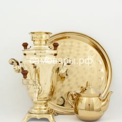 Электрический классический самовар на 1.5 л формы "Тюльпан" в наборе №1 в Нефтекамске - neftekamsk.mebel24.online | фото