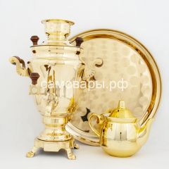 Электрический самовар на 1,5 л формы "Тюльпан" в наборе №1, с защитой от выкипания в Нефтекамске - neftekamsk.mebel24.online | фото