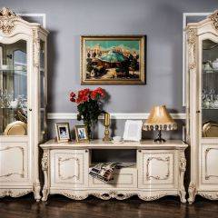 Гостиная Джоконда (крем глянец) 1+ТВ+1 в Нефтекамске - neftekamsk.mebel24.online | фото