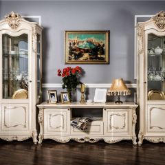 Гостиная Джоконда 1+ТВ+1 (крем глянец) в Нефтекамске - neftekamsk.mebel24.online | фото 4