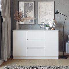 МОРИ Гостиная модульная (белый) в Нефтекамске - neftekamsk.mebel24.online | фото 9