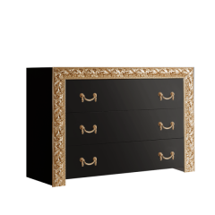 Комод Тиффани Premium черная/золото (ТФКМ-1(П) в Нефтекамске - neftekamsk.mebel24.online | фото
