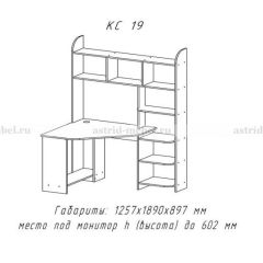 Компьютерный стол №19 (Анкор темный) в Нефтекамске - neftekamsk.mebel24.online | фото 3