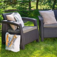 Комплект кресел Корфу Дуо (Corfu Duo set) графит в Нефтекамске - neftekamsk.mebel24.online | фото 3