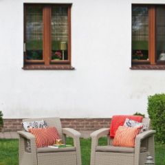 Комплект кресел Корфу Дуо (Corfu Duo set) капучино - песок в Нефтекамске - neftekamsk.mebel24.online | фото 3