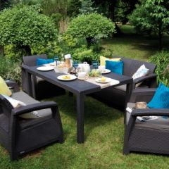 Комплект мебели Корфу Фиеста (Corfu fiesta set) графит в Нефтекамске - neftekamsk.mebel24.online | фото 2