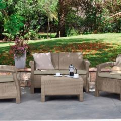 Комплект мебели Корфу сет (Corfu set) капучино - песок в Нефтекамске - neftekamsk.mebel24.online | фото 2