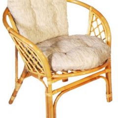 Кресло Багама, подушки светлые обычные шенил (Мёд) в Нефтекамске - neftekamsk.mebel24.online | фото