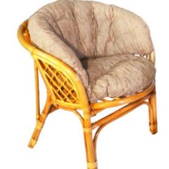 Кресло Багама, подушки светлые полные шенил (Мёд) в Нефтекамске - neftekamsk.mebel24.online | фото
