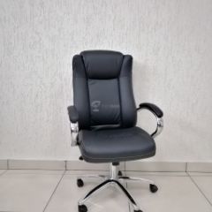 Кресло Barneo K-45 для руководителя (черная экокожа) в Нефтекамске - neftekamsk.mebel24.online | фото