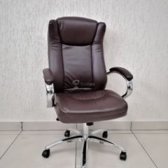 Кресло Barneo K-45 для руководителя (коричневая экокожа) в Нефтекамске - neftekamsk.mebel24.online | фото