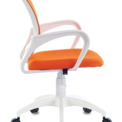 Кресло BRABIX "Fly MG-396W", пластик белый, сетка, оранжевое, 532401, MG-396W_532401 в Нефтекамске - neftekamsk.mebel24.online | фото 3