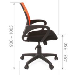 Кресло для оператора CHAIRMAN 696 black (ткань TW-11/сетка TW-66) в Нефтекамске - neftekamsk.mebel24.online | фото 7