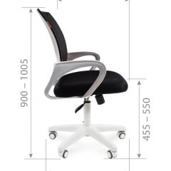 Кресло для оператора CHAIRMAN 696 white (ткань TW-10/сетка TW-05) в Нефтекамске - neftekamsk.mebel24.online | фото 7