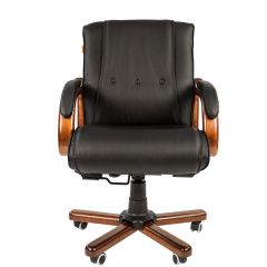 Кресло для руководителя CHAIRMAN  653 М (Кожа) Черное в Нефтекамске - neftekamsk.mebel24.online | фото 2
