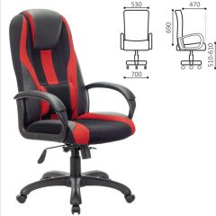 Кресло компьютерное BRABIX PREMIUM "Rapid GM-102" (экокожа/ткань, черное/красное) 532107 в Нефтекамске - neftekamsk.mebel24.online | фото 2