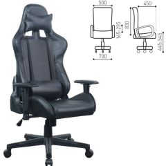 Кресло компьютерное BRABIX "GT Carbon GM-115" (две подушки, экокожа, черное) 531932 в Нефтекамске - neftekamsk.mebel24.online | фото 5