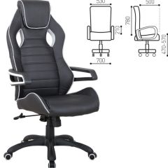 Кресло компьютерное BRABIX "Techno Pro GM-003" (черное/серое, вставки серые) 531814 в Нефтекамске - neftekamsk.mebel24.online | фото 2
