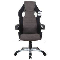 Кресло компьютерное BRABIX Techno GM-002 (ткань) черное/серое, вставки белые (531815) в Нефтекамске - neftekamsk.mebel24.online | фото 3