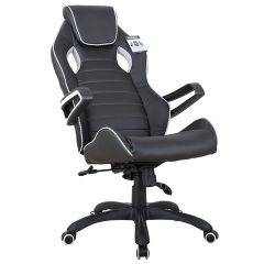 Кресло компьютерное BRABIX Techno Pro GM-003 (экокожа черное/серое, вставки серые) 531814 в Нефтекамске - neftekamsk.mebel24.online | фото 4
