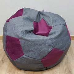 Кресло-мешок Мяч M (Twist Black-Shaggy Wine) в Нефтекамске - neftekamsk.mebel24.online | фото