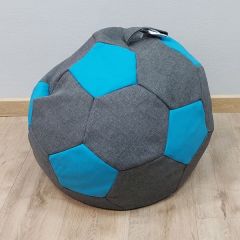 Кресло-мешок Мяч S (Savana Grey-Neo Azure) в Нефтекамске - neftekamsk.mebel24.online | фото