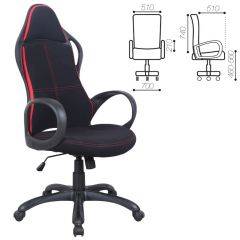 Кресло офисное BRABIX PREMIUM "Force EX-516" (ткань черное/вставки красные) 531571 в Нефтекамске - neftekamsk.mebel24.online | фото 1