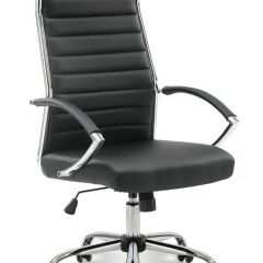 Кресло офисное BRABIX "Style EX-528", экокожа, хром, черное, 531947 в Нефтекамске - neftekamsk.mebel24.online | фото