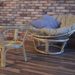 Кресло Папасан 23/01 с подушкой (Натуральный) в Нефтекамске - neftekamsk.mebel24.online | фото 4