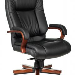 Кресло руководителя Бюрократ T-9925WALNUT/BLACK в Нефтекамске - neftekamsk.mebel24.online | фото