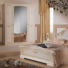 Кровать 2-х спальная 1600*2000, Ирина, изголовье ЛДСП (08.116) *без основания (дерево, беж) в Нефтекамске - neftekamsk.mebel24.online | фото 2