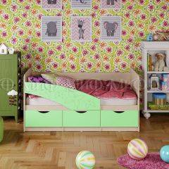 Кровать Бабочки (Салатовый матовый) 1600 в Нефтекамске - neftekamsk.mebel24.online | фото