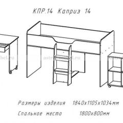 КАПРИЗ-14 Кровать 800 двухъярусная без рисунка в Нефтекамске - neftekamsk.mebel24.online | фото 2