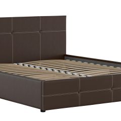 Кровать двойная Синди 160 + ортопед + ПМ + дно (арт. Марика 468 к/з (шоколад)) в Нефтекамске - neftekamsk.mebel24.online | фото 2