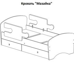 Кровать "Мозайка" на щитах + бортики + ящики в Нефтекамске - neftekamsk.mebel24.online | фото 15