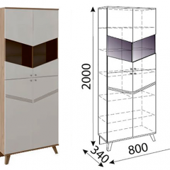 Лимба (гостиная) М02 Шкаф-витрина в Нефтекамске - neftekamsk.mebel24.online | фото
