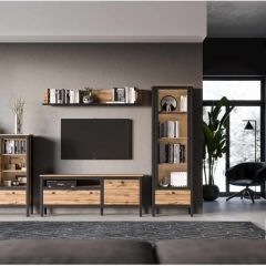 Модульная гостиная LOFT (дуб вотан) в Нефтекамске - neftekamsk.mebel24.online | фото