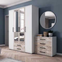 Модульная Спальня Соната (Белый/Дуб юкон) в Нефтекамске - neftekamsk.mebel24.online | фото 3