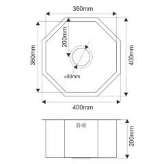 Мойка D400G Octavia MELANA Profline 1,2/200 ЗОЛОТО врезная фигурная D400G в Нефтекамске - neftekamsk.mebel24.online | фото 3