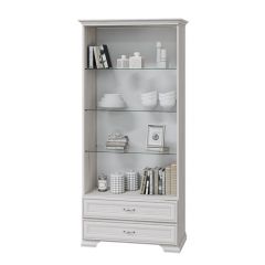 НИКОЛЬ Шкаф-витрина с 2 ст.дв. и 2 ящика в Нефтекамске - neftekamsk.mebel24.online | фото 2