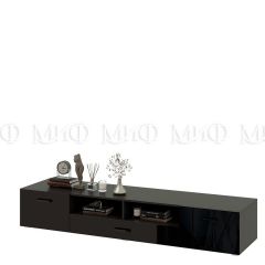 НИКОЛЬ Тумба ТВ (Черный глянец/Черный) в Нефтекамске - neftekamsk.mebel24.online | фото